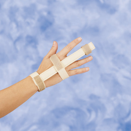 DeRoyal Finger Splint DeRoyal Wrist Strap Aluminum / Foam Left or Right Hand Silver Large
