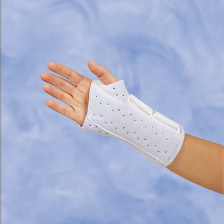 DeRoyal Wrist / Forearm Splint DeRoyal Palmar / Dorsal Stay Foam Right Hand White One Size Fits Most