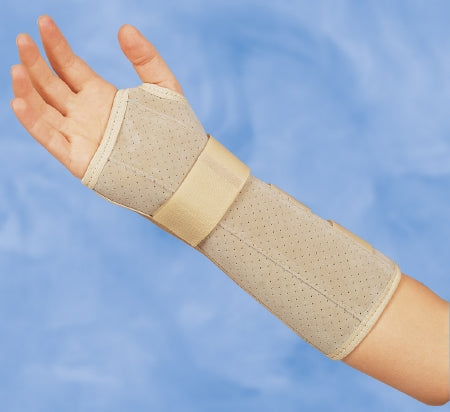 DeRoyal Wrist / Forearm Splint DeRoyal Leatherette Right Hand Brown Pediatric