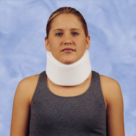 DeRoyal Cervical Collar DeRoyal Soft Density Small One Piece 3-1/2 Inch Height 20-1/2 Inch Length