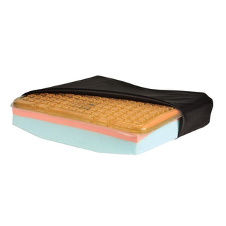 AliMed Sit-Straight Coccyx Cushion w/T-Gel Layer Sit-Straight Coccyx Cushion w/ Checkerboard T-Gel Layer, Black, 16"W x 16"D - 1790