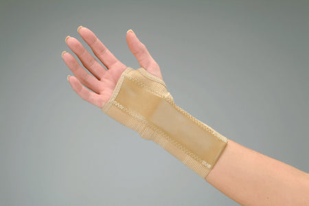 DeRoyal Wrist Splint Stat™ Removable Palmar Stay Cotton / Elastic Left Hand Beige Pediatric