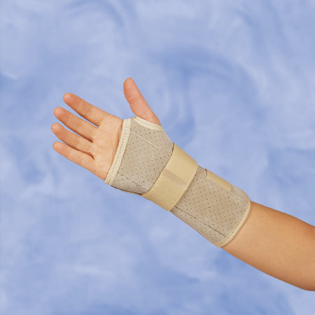 DeRoyal Wrist Splint DeRoyal Leatherette Right Hand Brown X-Large