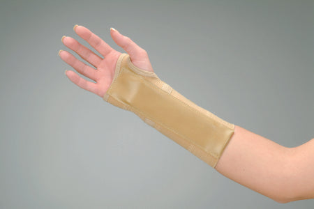 DeRoyal Wrist Splint DeRoyal Elastic Left Hand Tan Medium