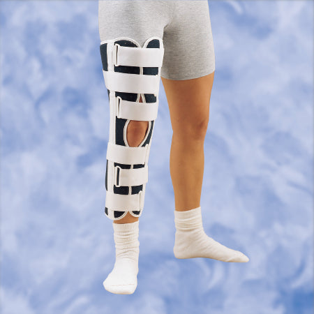 DeRoyal Knee Immobilizer DeRoyal Small Hook and Loop Closure 20 Inch Length Left or Right Knee