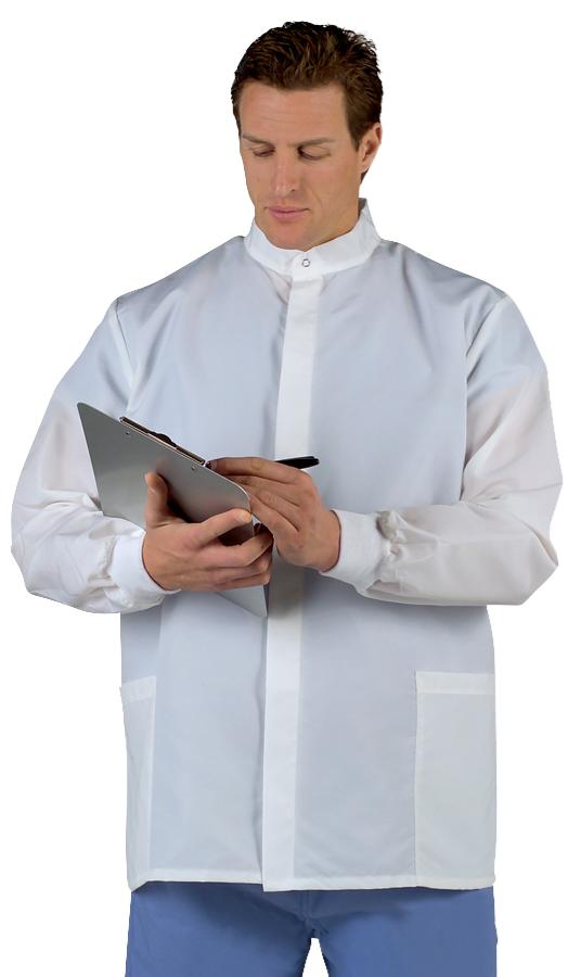 Medline Unisex ASEP Barrier Short Lab Coats - Resistat Unisex Lab Coat, Royal Blue, Size 3XL - MDT04689893XL