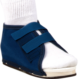 DeRoyal Canvas Wooden Post-Op Shoe - Blue