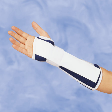DeRoyal Wrist Splint DeRoyal Canvas Right Hand Blue Pediatric