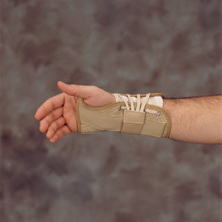 DeRoyal Wrist Splint DeRoyal Cock-Up Canvas Left Hand White X-Large