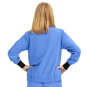 Medline Track Jacket - Self-Piping Track Jacket with Pocket, Ceil, Size L - 2541CBLL