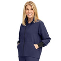 Medline Track Jacket - Self-Piping Track Jacket with Pocket, Navy, Size S - 2541NVYS