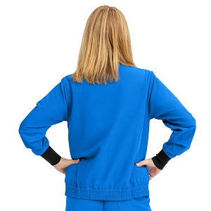 Medline Track Jacket - Self-Piping Track Jacket with Pocket, Royal, Size XS - 2541RYLXS