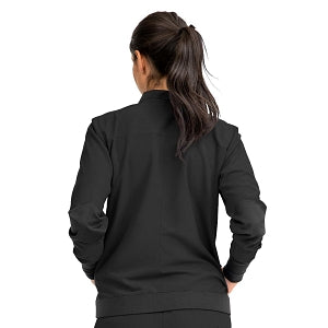 Medline Women's Bomber Jacket - Women's Bomber Jacket with Welt Pocket and Zipper, Black, 2X Large - 2543BLKXXL