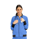 Medline Women's Bomber Jacket - Women's Bomber Jacket with Welt Pocket and Zipper, Ceil, 2X Large - 2543CBLXXL