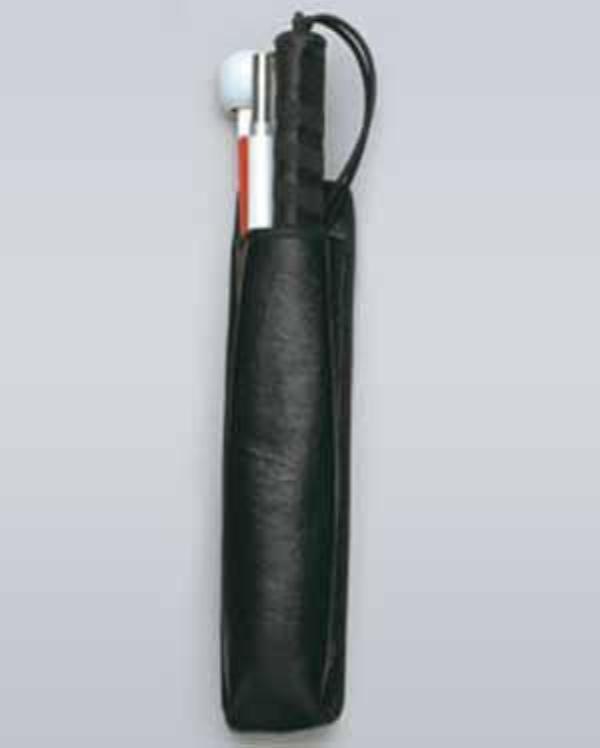 Mobility Cane Pouch - Black Leather