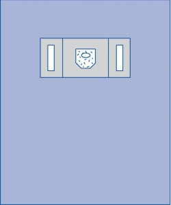 Medline Nonsterile Ophthalmic Drapes - Eye Drape with Pouch and Fenestration - 29677CS