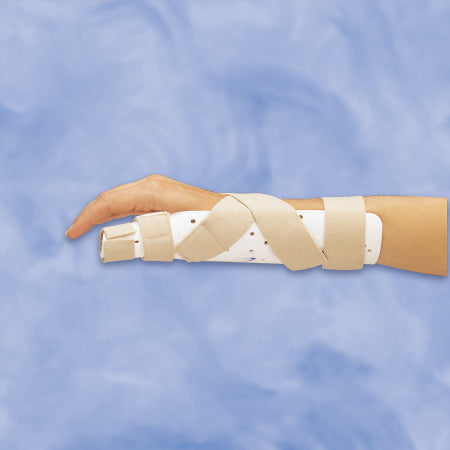 DeRoyal Wrist and Thumb Splint DeRoyal Thumb Spica Foam Left Hand Off White Medium / Large