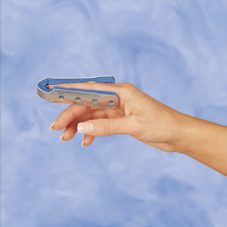 DeRoyal Finger Splint Fold-Over Aluminum / Foam Left or Right Hand Silver Small