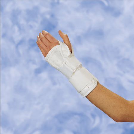 DeRoyal Wrist / Forearm Splint Leatherette Left Hand White Pediatric