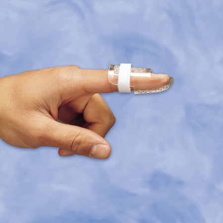 DeRoyal Finger Splint DeRoyal Stax Plastic Left or Right Hand Clear Size 2