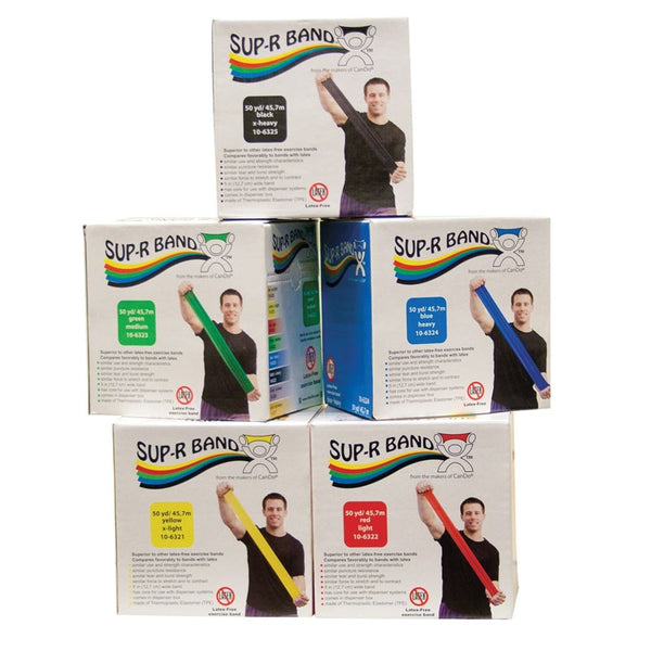 CanDo Sup-R Bands Exercise Bands Sup-R-Band 50 yd. Twin Pack, Medium - 32929