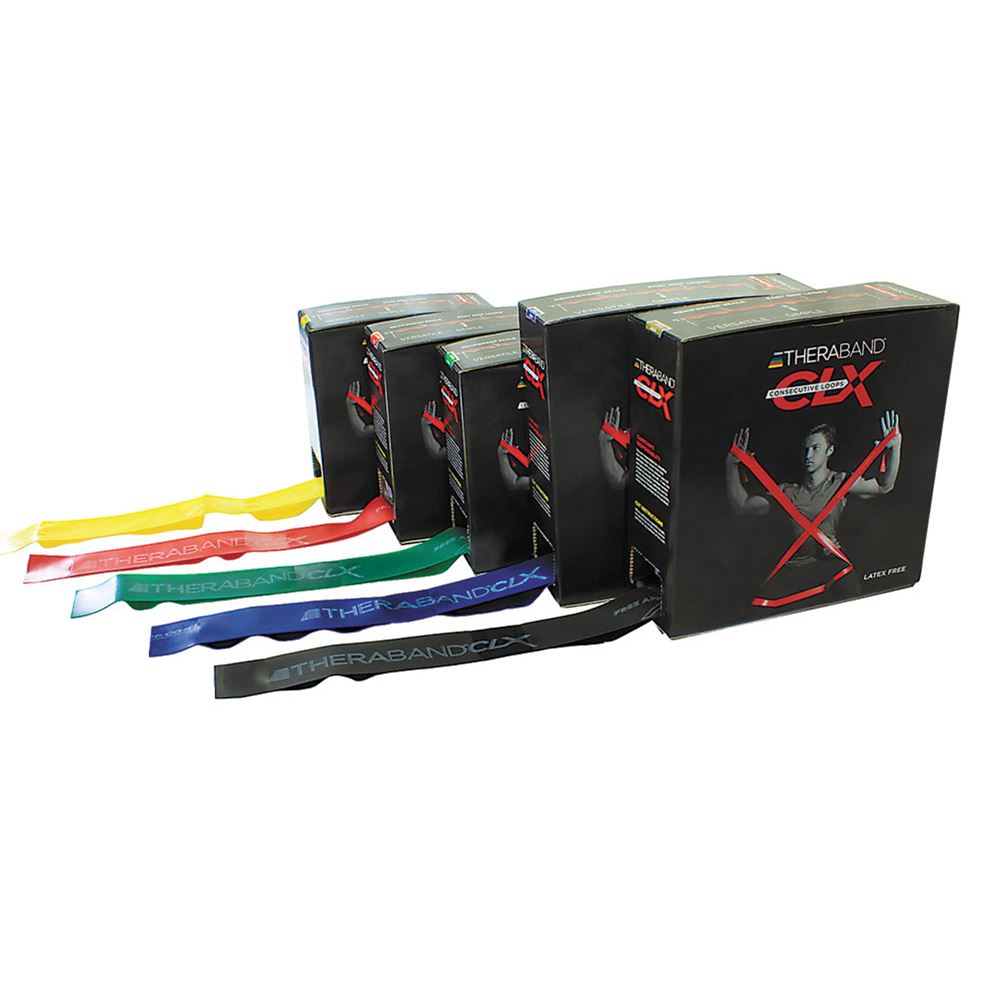 Thera-Band CLX Resistance Bands with Easy Grip Loops Thera-Band