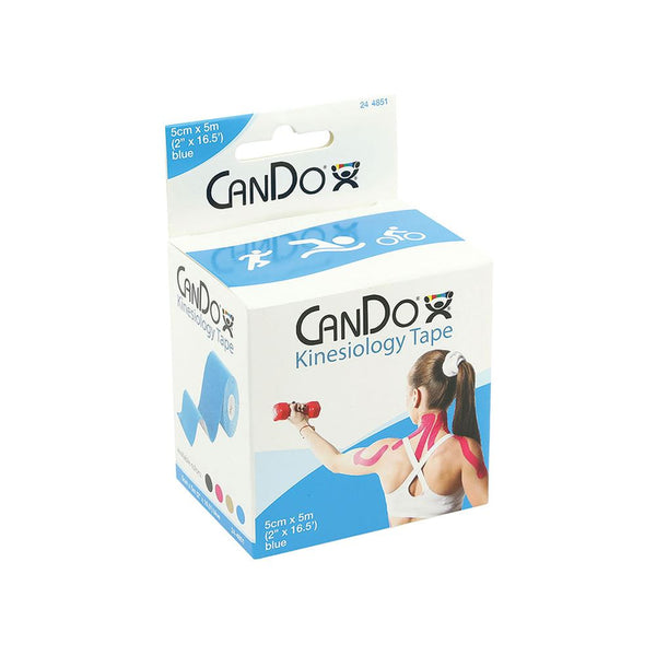 CanDo Kinesiology Tape Kinesiology Tape, Blue, 2"W x 103'L Roll - 33171