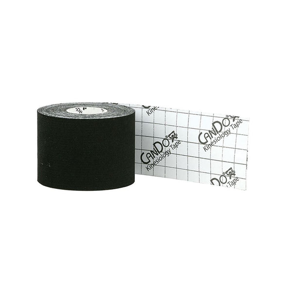 CanDo Kinesiology Tape Kinesiology Tape, Black, 2"W x 103'L Roll - 33172