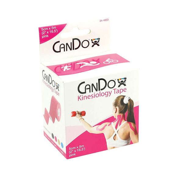 CanDo Kinesiology Tape Kinesiology Tape, Pink, 2"W x 103'L Roll - 33173
