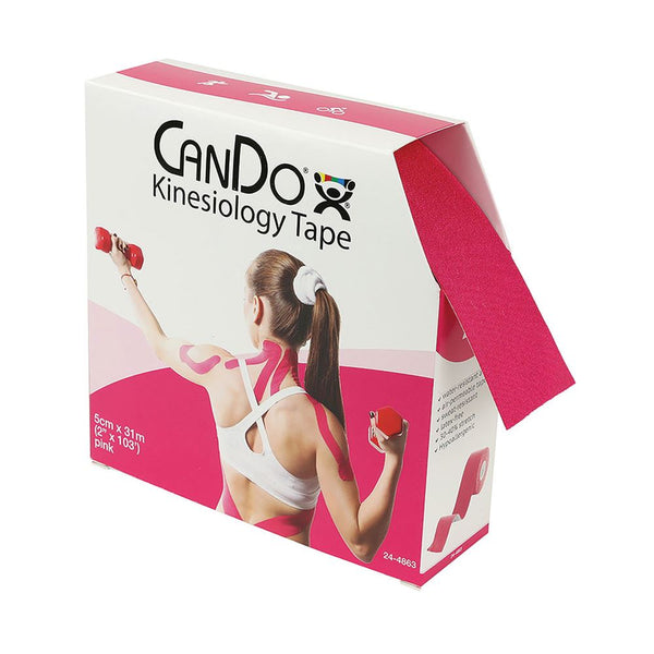 CanDo Kinesiology Tape Kinesiology Tape, Pink, 2"W x 103'L Roll - 33173