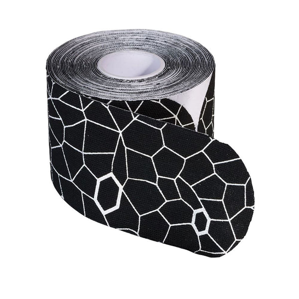 Thera-Band XactStretch Kinesiology Tape Kinesiology Tape, Red/Black, 2"W x 16-1/2'L, Pre-Cut Strip Roll - 33190