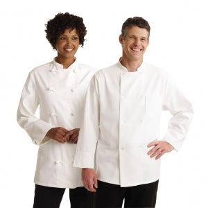 Medline Knot Button Chef Coats - DBD-COAT, CHEF, LONG SLEEVE, WHITE, 36 - 335ERS36