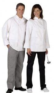 Medline Knot Button Chef Coats - DBS-COAT, CHEF, LONG SLEEVE, WHITE, 62 - 335ERS62