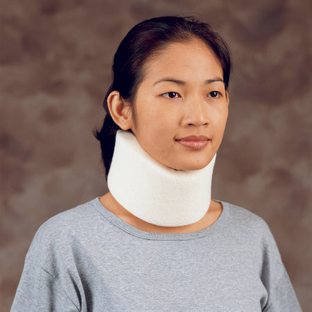 DeRoyal Cervical Collar Deluxe Medium Firm Density Small Contoured 3 Inch Height 16 Inch Length