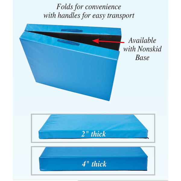 AliMed Folding Multifunction Mat Multifunction Mat, Single Fold, No-Skid, 30"W x 72"L x 2"H, 2/cs - 78089