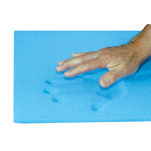 AliMed T-Foam Sheet, Bed-Size T-Foam, Bed, Medium, Blue, 35"W x 78"L x 3" thick - 4074