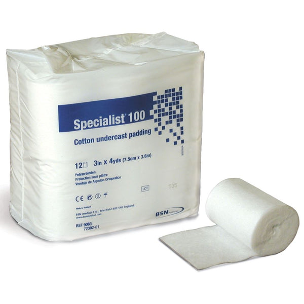 BSN Medical Specialist 100 Cotton Cast Padding Cotton Cast Padding, 2" x 4 yds., 24/pk - 41002