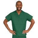 Medline ComfortEase Unisex V-Neck Scrub Top with 1 Pocket - ComfortEase Unisex V-Neck 1-Pocket Scrub Top, Size 6XL, Evergreen - 410JEG6XL