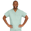 Medline ComfortEase Unisex V-Neck Scrub Top with 1 Pocket - ComfortEase Unisex V-Neck 1-Pocket Scrub Top, Size 3XL, Royal Blue - 410JRLXXXL