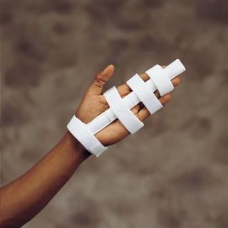DeRoyal Finger Splint DeRoyal Wrist Strap Aluminum / Vinyl Left or Right Hand White Medium