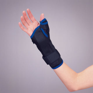 DeRoyal Wrist and Thumb Splint Thumb Spica Tietex Right Hand Black Small