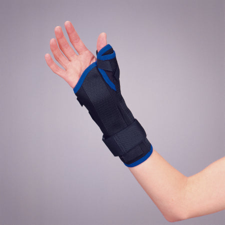 DeRoyal Wrist and Thumb Splint Thumb Spica Tietex Right Hand Black Large