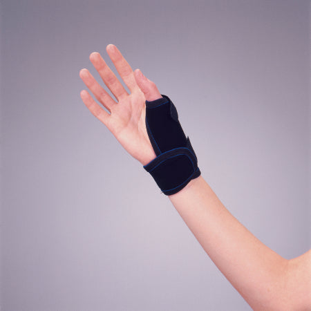 DeRoyal Thumb Splint Thermo-Form Short Neoprene / Thermoplastic Left Hand Black Medium