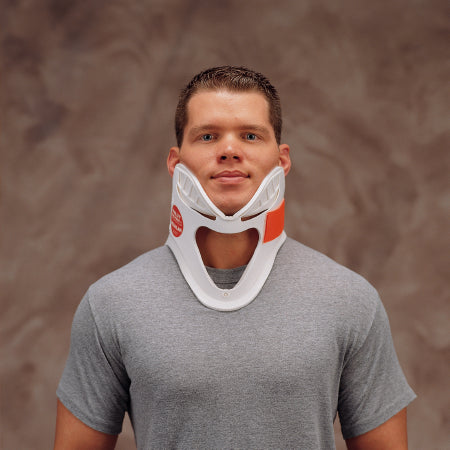 DeRoyal Cervical Collar Philadelphia Plastic Pediatric Adjustable Rigid 1-1/2 Inch Height Front