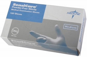 Medline SensiCare Powder-Free Nitrile Exam Gloves - SensiCare Powder-Free Nitrile Exam Gloves with Textured Fingertips, Size 2XL. - 484805
