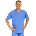 Medline Madison ave Unisex Stretch Fabric Scrub Top with 3 Pockets - Madison ave Unisex Scrub Top with 3 Pockets, Size 5XL, Ceil Blue - 5515CBL5XL