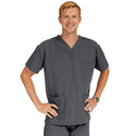 Medline Madison ave Unisex Stretch Fabric Scrub Top with 3 Pockets - Madison ave Unisex Scrub Top with 3 Pockets, Size 3XL, Charcoal - 5515CHRXXXL
