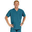 Medline Madison ave Unisex Stretch Fabric Scrub Top with 3 Pockets - Madison ave Unisex Scrub Top with 3 Pockets, Size L, Caribbean Blue - 5515CRBL