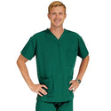 Medline Madison ave Unisex Stretch Fabric Scrub Top with 3 Pockets - Madison ave Unisex Scrub Top with 3 Pockets, Size 5XL, Hunter Green - 5515HTR5XL