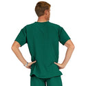 Medline Madison ave Unisex Stretch Fabric Scrub Top with 3 Pockets - Madison ave Unisex Scrub Top with 3 Pockets, Size XL, Hunter Green - 5515HTRXL